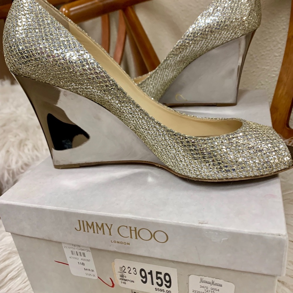 Jimmy Choo Baxen Champagne Shoes